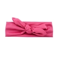 Bandeau élastique en tissu rose fuchsia pour enfants avec un joli nœud central - Rose Rouge (28)