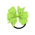 Elastico per capelli con fiocco in nastro grosgrain verde neon e design a strati - Verde Lime (20)
