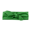 Bandeau élastique vert vif pour bébé avec nœud décoratif en oreilles de lapin sur blanc - Vert (19)
