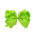 Barrette nœud papillon vert citron en ruban gros-grain pour enfants avec texture - Vert Citron (20)