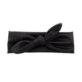 Bandeau élastique noir pour bébé avec un nœud en oreilles de lapin en tissu tricoté - Noir (39)