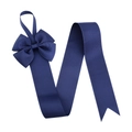 Organizzatore per accessori capelli in gros-grain blu scuro con fiocco e gancio - Blu scuro