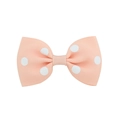 Pince à cheveux rose à pois pour enfants en ruban gros-grain de haute qualité - Rose Orangé (Style 8)