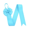 Cinturino porta accessori per capelli in gros-grain blu brillante con fiocco - Blu brillante