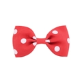 Barrette à cheveux à pois rouges en ruban gros-grain pour enfants et petites filles - Rouge (Style 12)