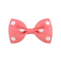 Nœud papillon rose à pois en ruban gros-grain pour bébés et enfants tendance - Rose Éclatant (Style 15)