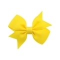 Vibrant bright yellow grosgrain ribbon bow hair clip for toddlers and girls - Yellow (10)