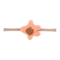 Detailed view of beige elastic baby headband featuring a cute star and hand ornament - Cartoon Shape Assortment