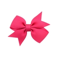 Handmade hot pink grosgrain ribbon hair bow with classic swallowtail ends for girls - Rose Pink (14)