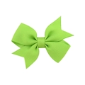 Vibrant green grosgrain ribbon hair clip with a classic double-layered bowtie design - Emerald Green (20)
