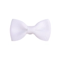 Gros plan d'un nœud en ruban gros-grain blanc avec texture côtelée pour accessoires - Blanc (18)