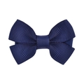 Navy blue 5cm mini grosgrain ribbon bow hair clip for toddlers with classic texture - Navy Blue (1)