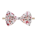 Floral print baby bow headband with soft nylon elastic band for newborn girls - Fresh Floral Print Bow (9)