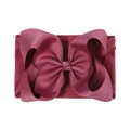 Elastic nylon baby headband with a large dusty rose ribbed grosgrain bow accent - Dusty Rose (174-111)