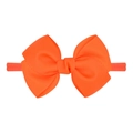 Détail d'un bandeau à nœud orange pour bébé avec ruban en nylon haute élasticité - Bright Orange (31)