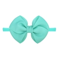 Bandeau bébé en nylon vert menthe avec un grand nœud décoratif en ruban gros-grain - Menthe (35)