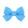 Fermaglio per capelli con fiocco in nastro grosgrain celeste per neonata e bambina - Azzurro (7)