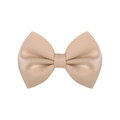Close-up of champagne grosgrain ribbon bow with fine horizontal grain texture for DIY hair clips - Champagne (2)