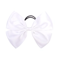 Elegante witte satijnen strik haarelastiek, minimalistische JK-stijl haaraccessoire - Wit