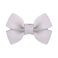 Fiocco per capelli grigio chiaro in gros-grain per neonati con mini clip in metallo da 5 cm - Grigio Chiaro (22)