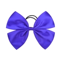 Grote donkerpaarse satijnen strik scrunchie met hoge elasticiteit voor meisjes - Paars