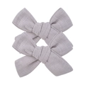 Lot de barrettes à nœud en tissu lavande avec texture coton et lin sur fond blanc - Violet(19)