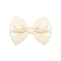 Lazo para el pelo infantil de cinta grosgrain blanco crema con diseño de alas simétricas - Blanco Crema (21)