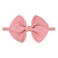 Bandeau bébé avec nœud en gros-grain rose clair et ruban en nylon haute élasticité - Rose Clair (13)