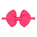 Bandeau élastique pour bébé avec un grand nœud en ruban côtelé magenta pour enfants - Rose Vif (14)