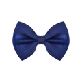 Pinza para el pelo con lazo de cinta de grosgrain azul marino hecha a mano - Azul Marino (1)