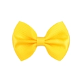 Pinza para el pelo con lazo de cinta de grano grueso amarillo para niñas pequeñas - Amarillo (10)