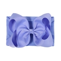 Lavender soft nylon baby headband with a large textured grosgrain ribbon bow - Light Purple (447-032)