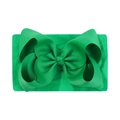 Elastic baby headband with a bright green textured double-layered bow ornament - Bright Green (552-012)