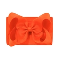 Vibrant orange baby headband with a large textured grosgrain ribbon bow - Bright Orange (761-088)