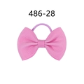 Rosafarbenes Haargummi mit Ripsband-Schleife und lila Gummiband für Mädchen - Rosa-Lila