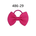 Handgefertigter rosa Haargummi mit Ripsband-Schleife für Mädchen Pferdeschwanz - Fuchsia
