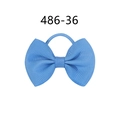 Schlichte hellblaue Haarschleife aus Ripsband für Mädchen mit elastischem Haargummi - Aqua