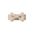Classic cream 3cm grosgrain bow hair clip for children and pets with ribbed fabric - Color 835 (Beige)