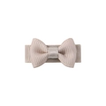 Champagne gold grosgrain ribbon bow hair clip with fully lined fabric base for kids - Color 823 (Beige/Champagne)
