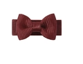 Barrette à nœud papillon 3cm en ruban gros-grain bordeaux pour enfants ou animaux - Rouge Vin Foncé