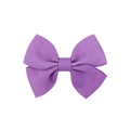 Charming purple grosgrain ribbon hair bow for girls with a textured double-layered design - Purple Grosgrain Ribbon Bow Clip (5)
