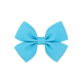 Sky blue grosgrain ribbon bow hair clip for girls with symmetrical four-wing design - Sky Blue Grosgrain Ribbon Bow Clip (7)
