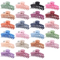 Detailed grid of large matte shark hair claws in twenty-three Morandi color variations - 23 Colors Mixed