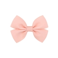 Cute light pink grosgrain ribbon bow hair clip for girls in minimalist sweet style - Light Pink Grosgrain Ribbon Bow Clip (8)