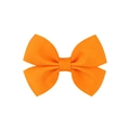Vibrant orange grosgrain ribbon hair bow clip for girls featuring classic handmade style - Orange Grosgrain Ribbon Bow Clip (9)