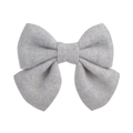 Pince à cheveux avec noeud en tissu gris et texture en feutre pour petite fille - Gris (22)
