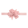 Pink grosgrain ribbon bow headband for infants with a soft elastic stretchy fabric band - Deep Pink (16)