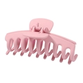 Elegant large matte pink hair claw clip for women with non-slip strong hold design - Pink
