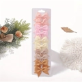 Set of 10 swallowtail bow hair clips in Morandi colors for girls and toddlers - 10-Piece Natural Home Set (10G)