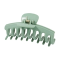 Elegant sage green matte large hair claw clip for women in minimalist Morandi style - Sage Green
